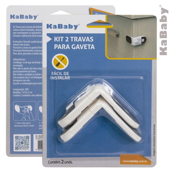 Kit 2 Travas Para Gaveta Kababy