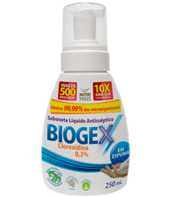 Sabonete Líquido Antisséptico Em Espuma Biogex 250Ml